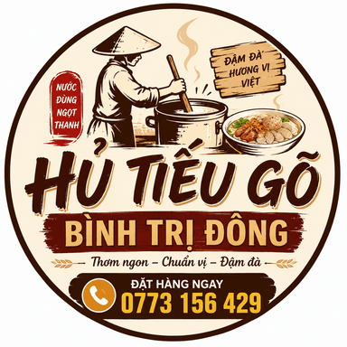 Logo Hủ Tiếu Gõ Bình Trị Đông